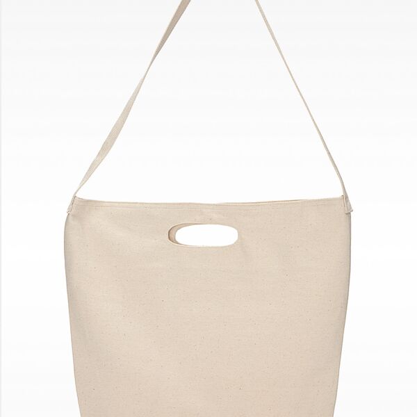 E590 Bull Denim Woven Cotton Bag w/ Strap Thumbnail