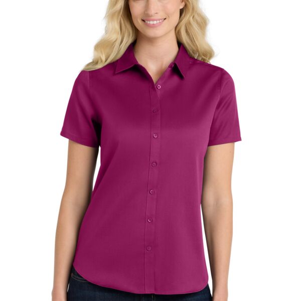 Ladies Short Sleeve SuperPro React  Twill Shirt Thumbnail