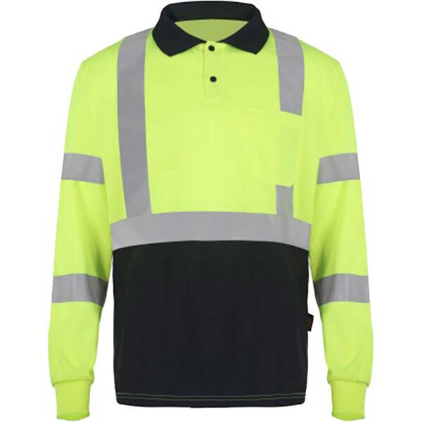 5507 Birdseye Moisture Wicking Polyester Mesh LS Polo shirt, Class 3 Thumbnail