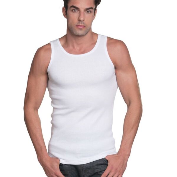 USA-Made 2x1 Ribbed Tank Top Thumbnail