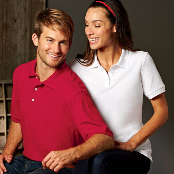 UltraClub® Ladies’ Platinum Honeycomb Piqué Polo Thumbnail